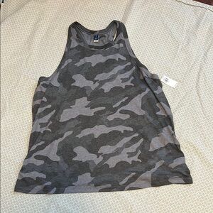 Women’s Gray Camo racer back Top